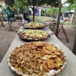 Lanche da manhã e almoço, com sobremesa, na inauguração da Casa de Farinha São Raimundo, na Vila São Jorge